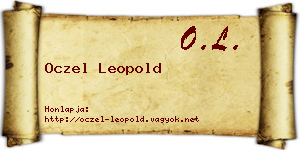 Oczel Leopold névjegykártya